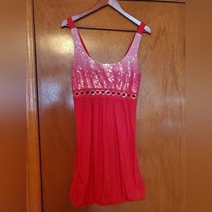 Red dress with sequins